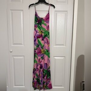 Express Floral Cutout Maxi Dress